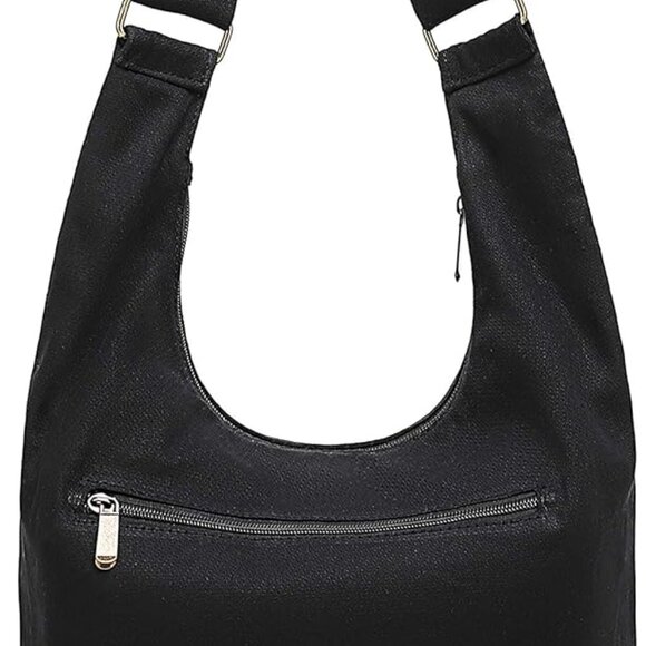 Women Hippie Crossbody Bag - Top Zip Large Capacity Canvas Sling Bag - Jacquard - Picture 2 of 9